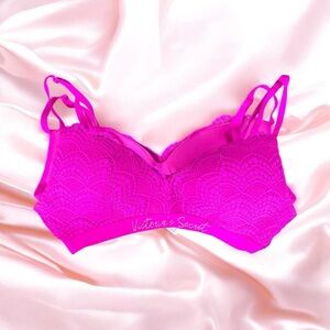 Victoria's Secret Fuchsia Lace Bralette